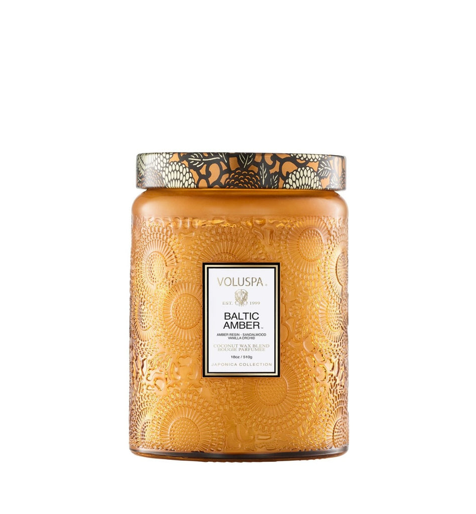 Voluspa Embossed Glass Jar Candle