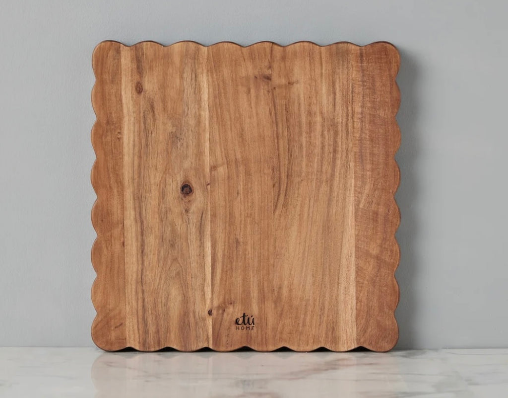 Natural Scalloped Cutting Board
