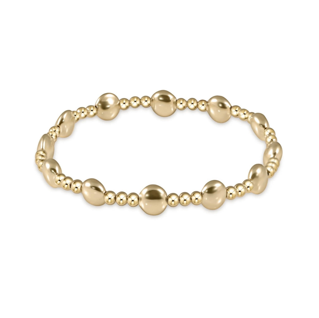 Enewton Honesty Gold Sincerity pattern 6mm bead bracelet - gold