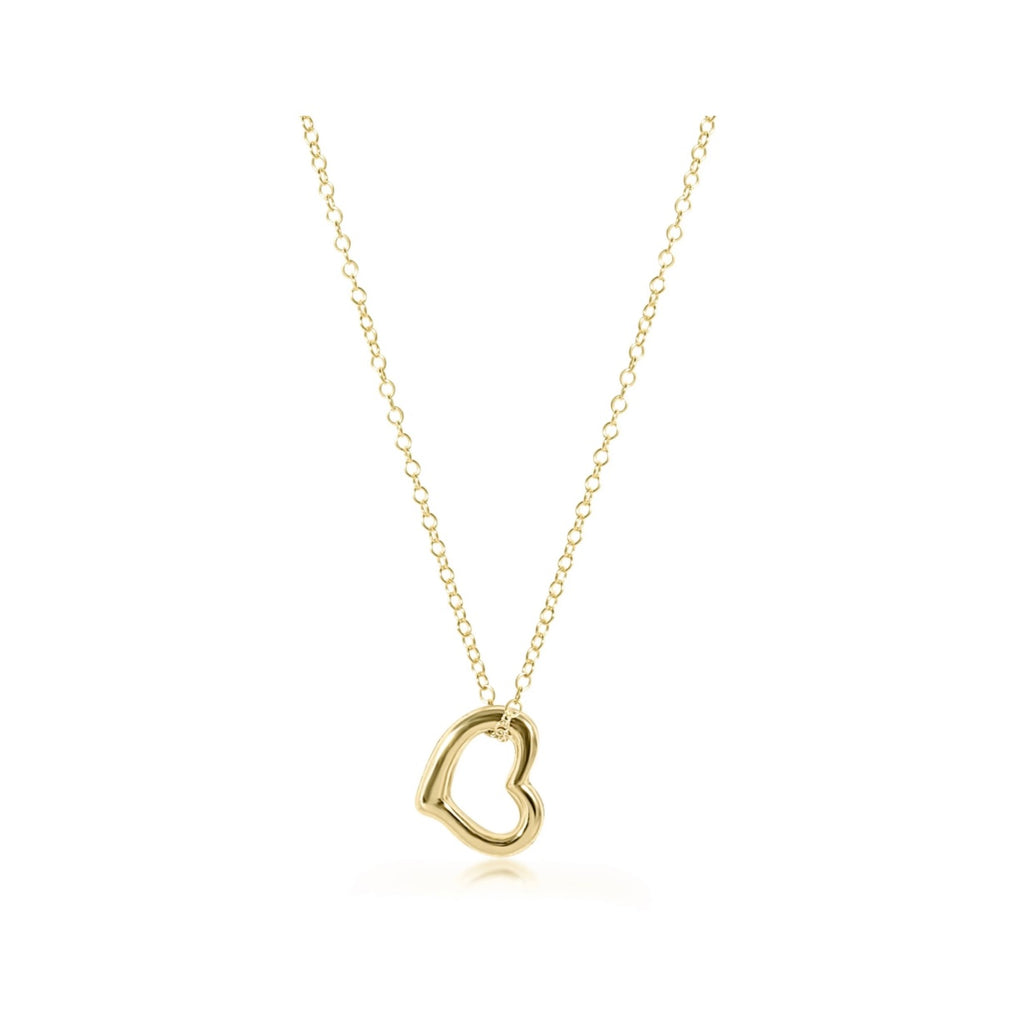 Enewton 16" necklace gold - love gold charm