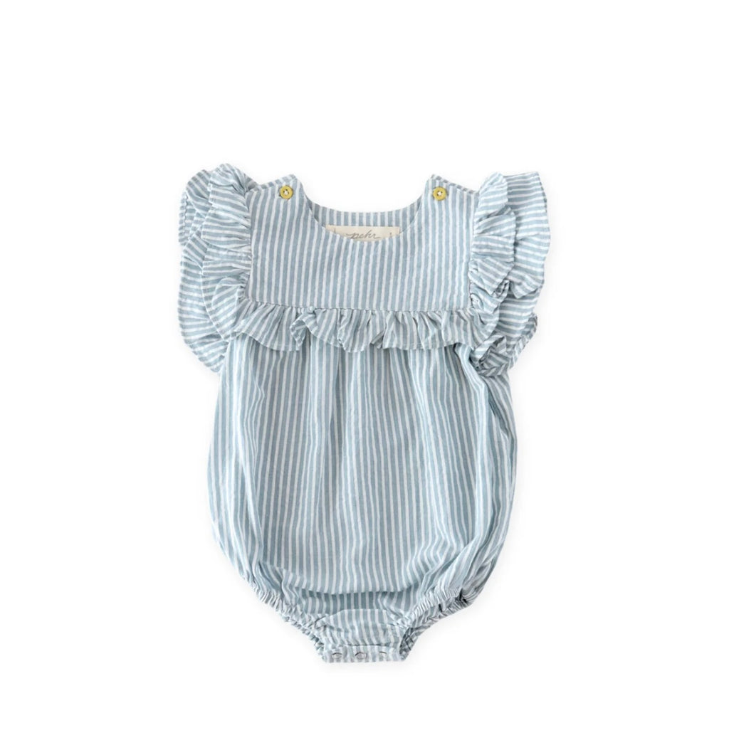 Seersucker Flutter One Piece Marine
