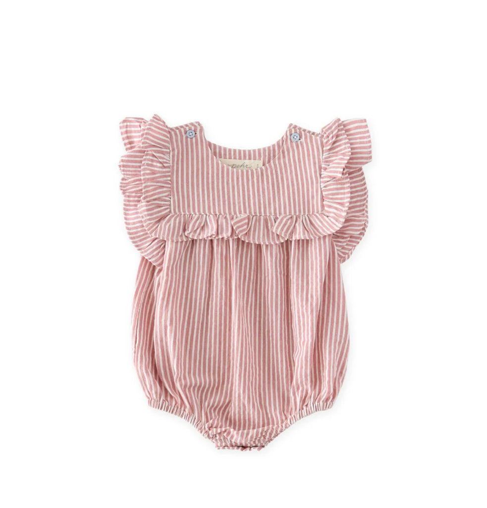 Seersucker One Piece Anchor Red 3-6mo