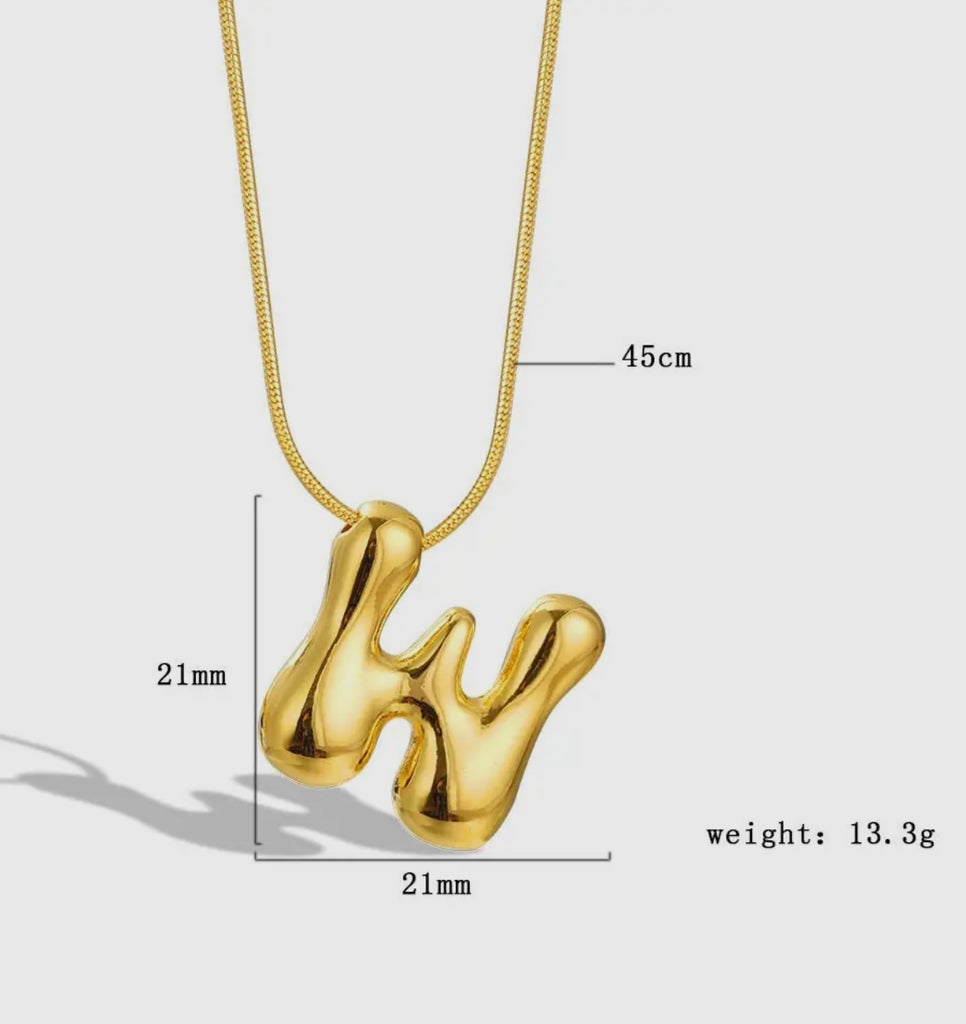 Bubble Letter Necklace
