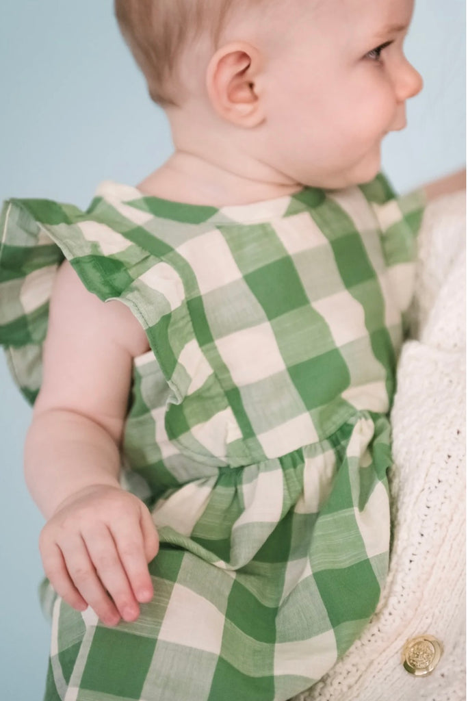 Checkmate Dress Grass 6-12mo