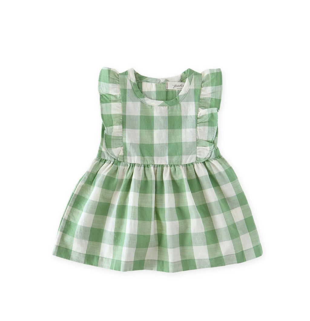 Checkmate Dress Grass 6-12mo