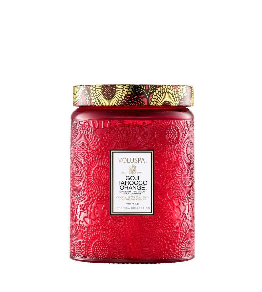 Voluspa Embossed Glass Jar Candle