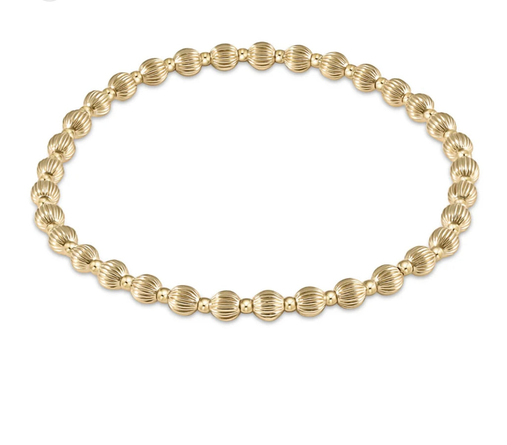 Enewton Dignity Grateful Pattern 4mm Bead Bracelet - gold