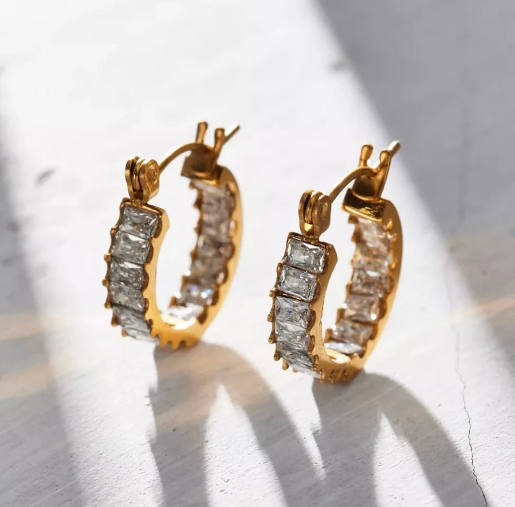 Lyndsay Huggie Hoop Earring