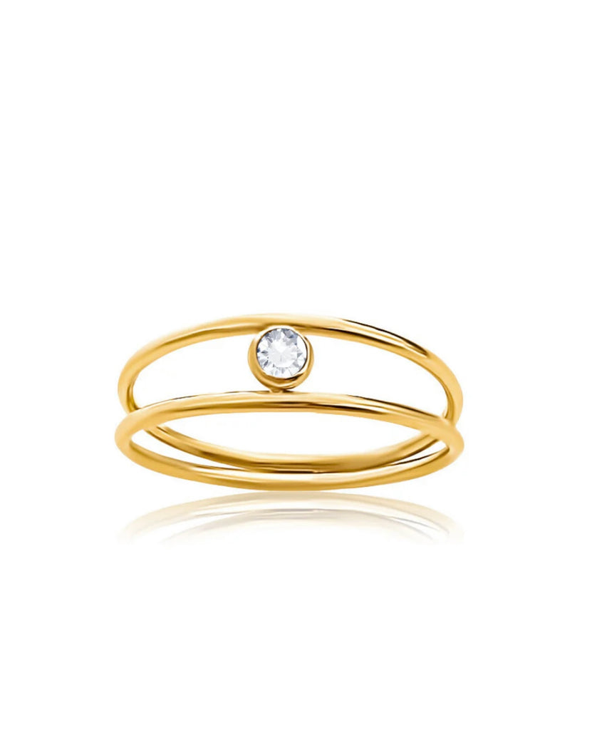 Hollis Double Layer Solitaire Ring