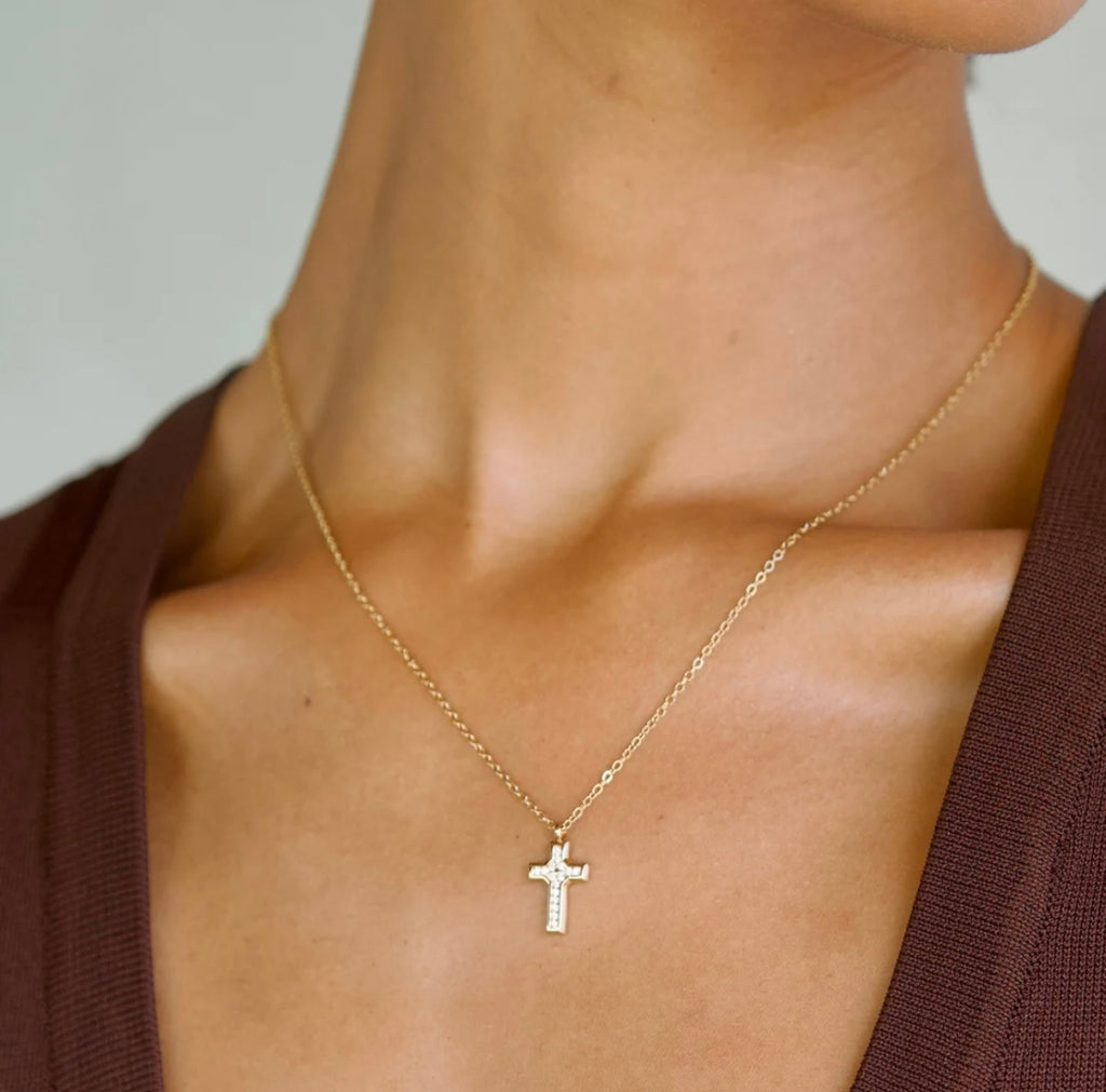 Wyatt Mini Cross Pendant Necklace