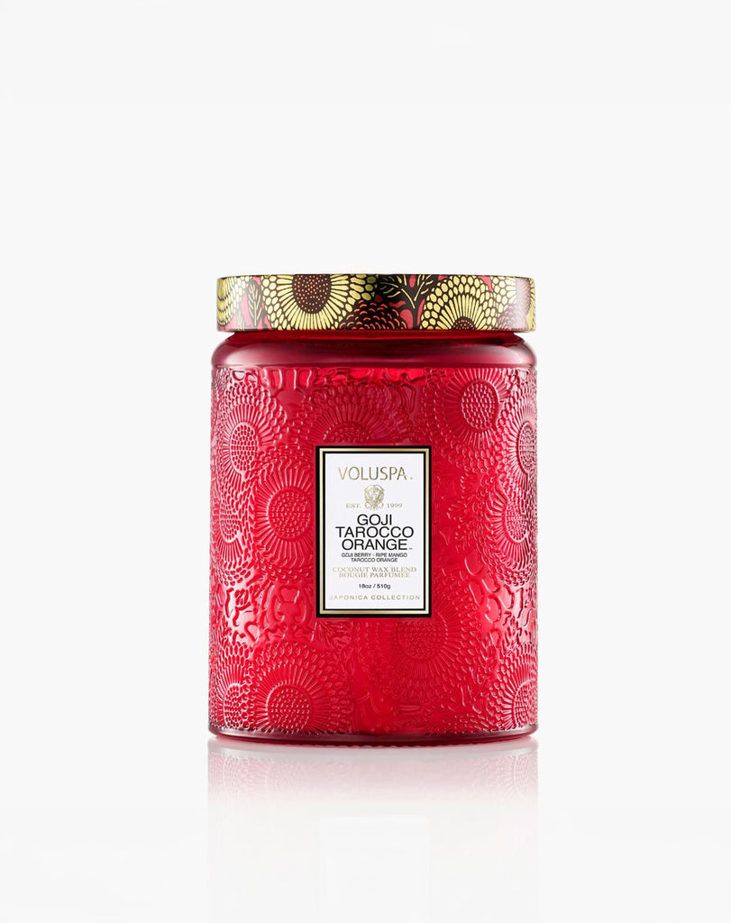 Voluspa Embossed Glass Jar Candle