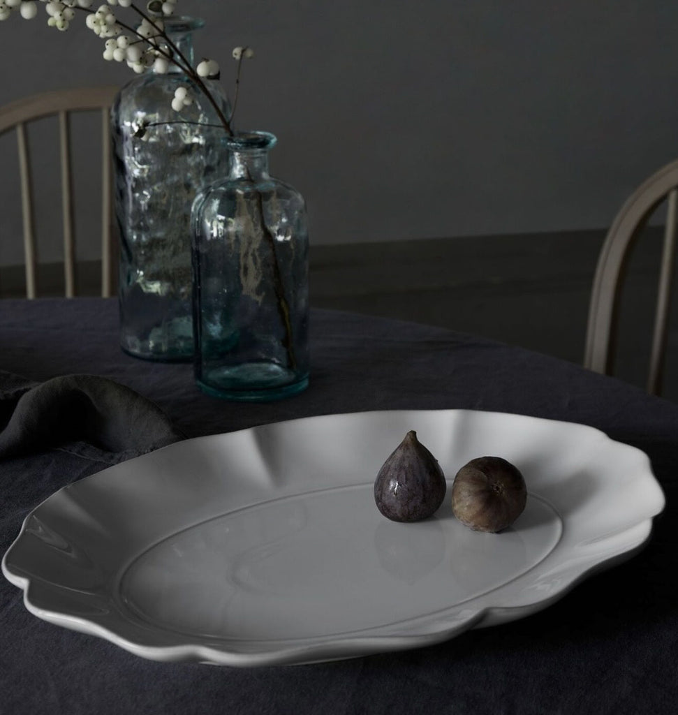 Rosa Oval Platter WH-White