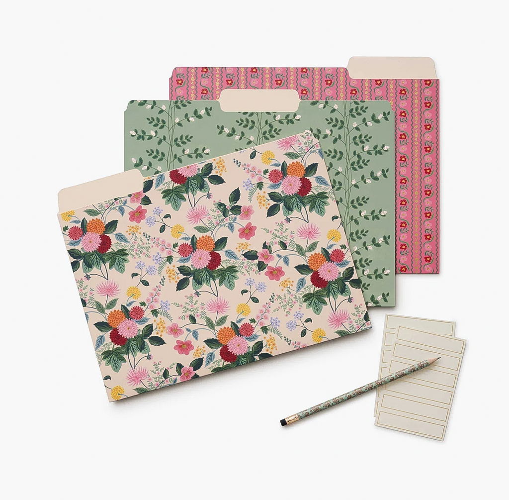 Assorted Dahlia File Folders