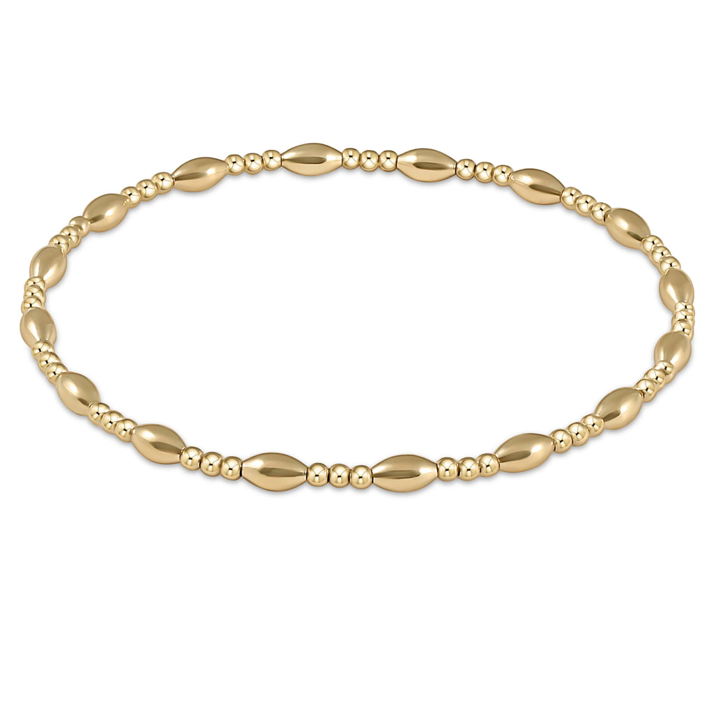 Enewton Harmony Sincerity pattern 2mm bead bracelet - gold