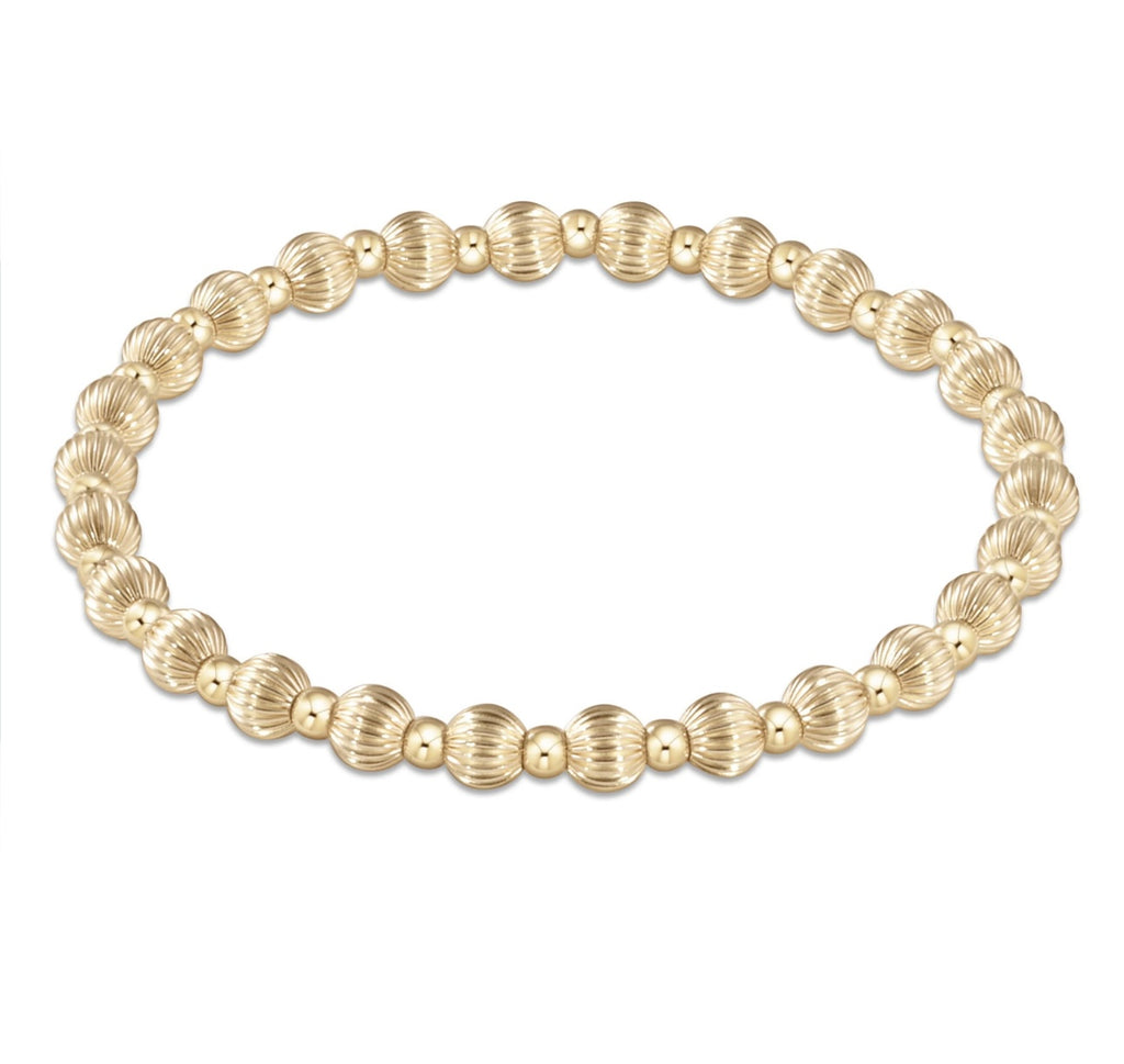 Enewton Dignity Grateful Pattern 5mm Bead Bracelet - gold