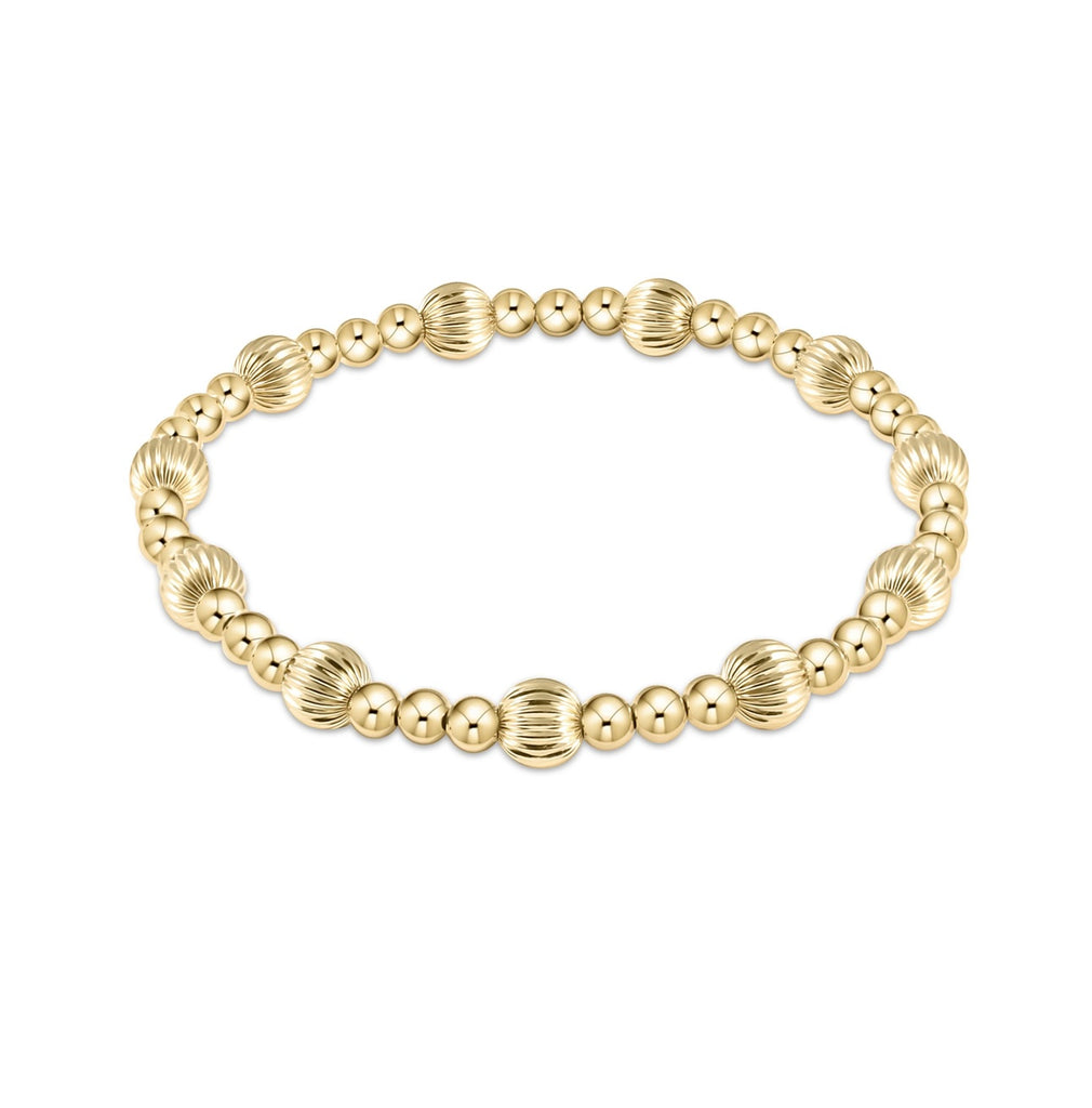 Enewton Dignity Sincerity Pattern 6mm Bead Bracelet - gold