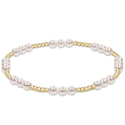 Enewton Classic Joy Pattern 4mm bead bracelet - pearl