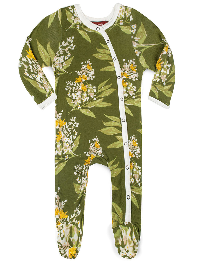 Milkbarn Snapped Footed Romper