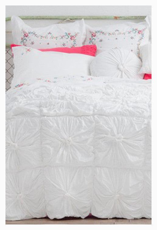 Rosette Quilt White Organic