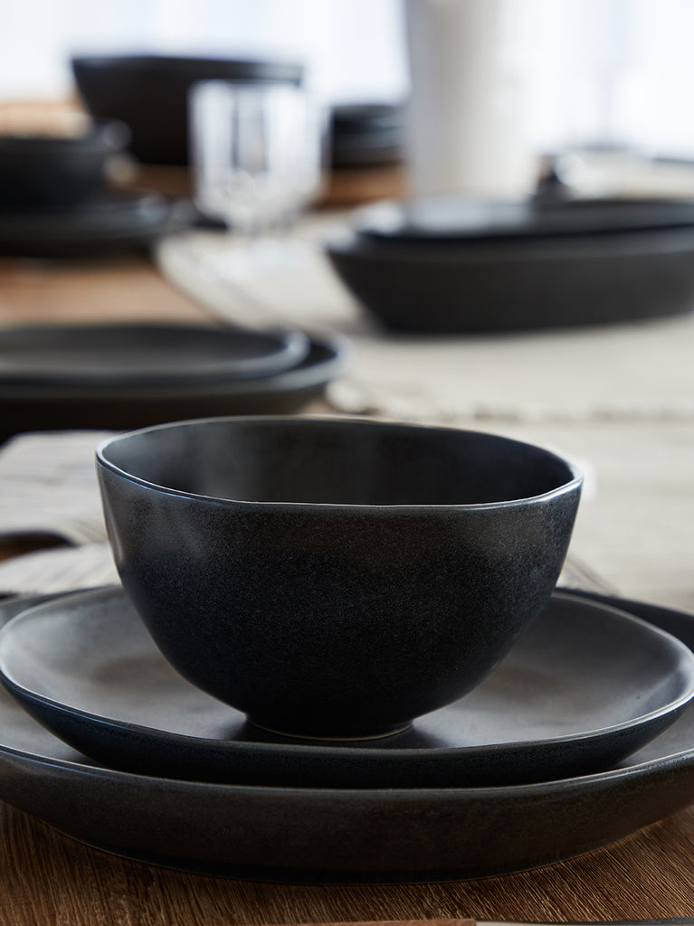 Livia Black Soup Cereal Bowl 6"