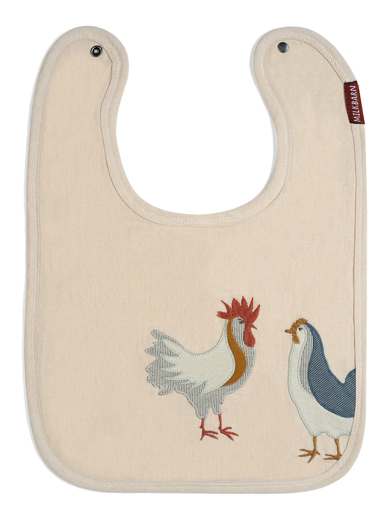 Milkbarn Applique linen Bib