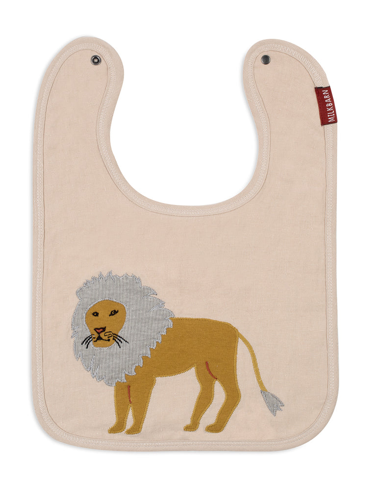 Milkbarn Applique linen Bib