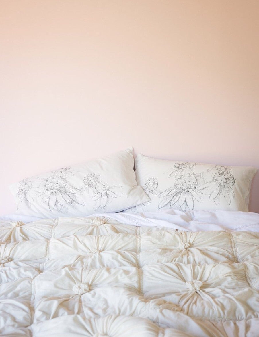 Rosette Quilt Natural Cream