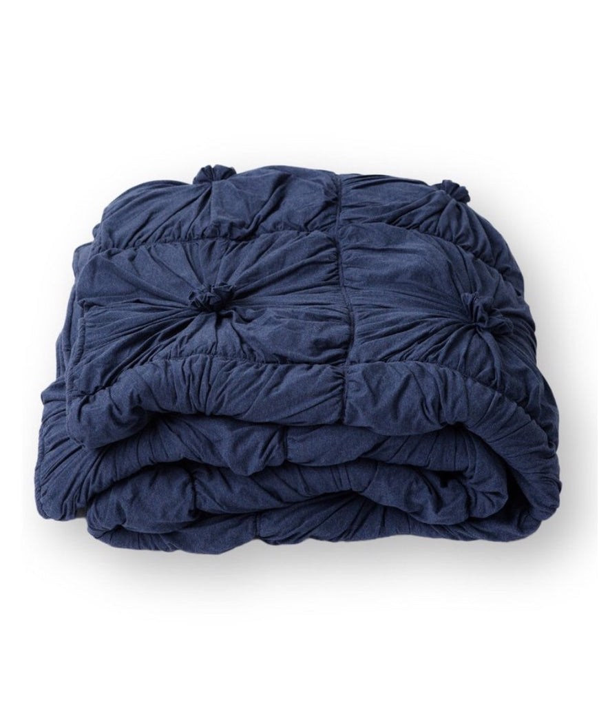 Rosette Quilt Indigo Heather