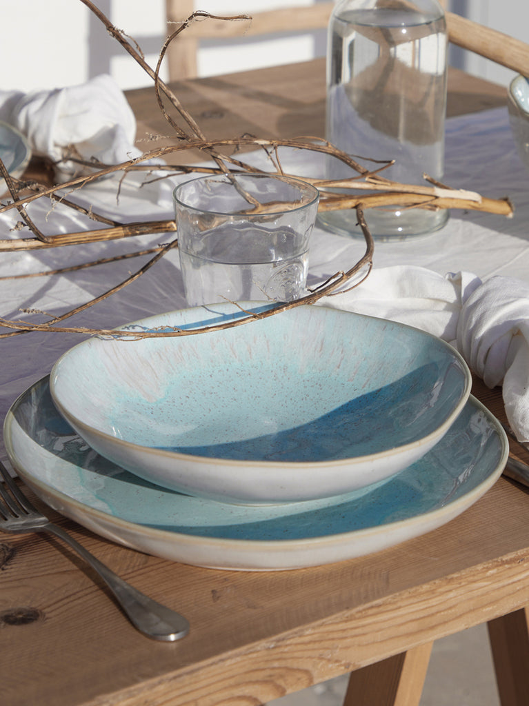 Elvissa Sea Blue Pasta Bowl 9"