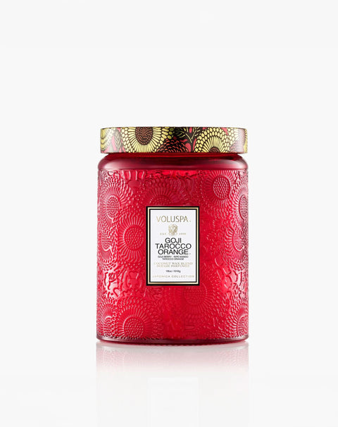 Voluspa Embossed Glass Jar Candle
