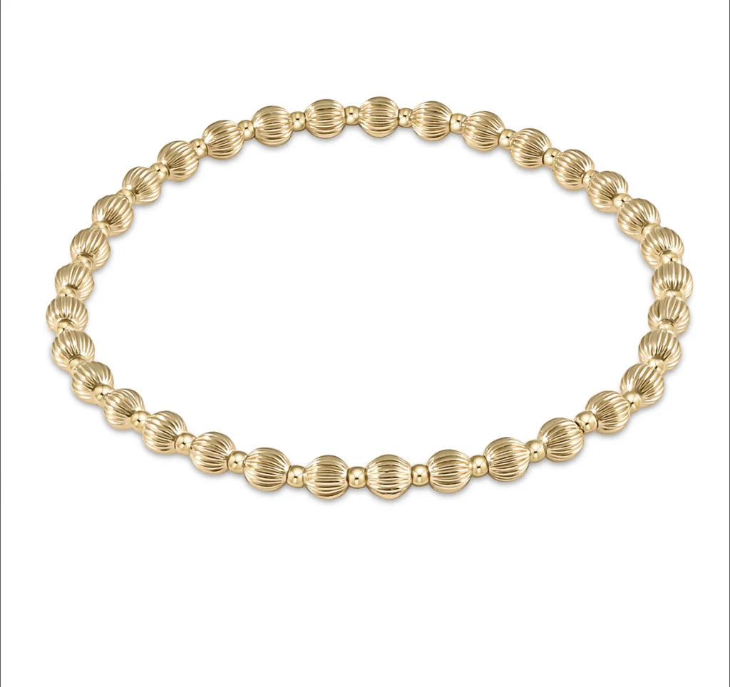 Enewton Dignity Grateful Pattern 4mm Bead Bracelet - gold