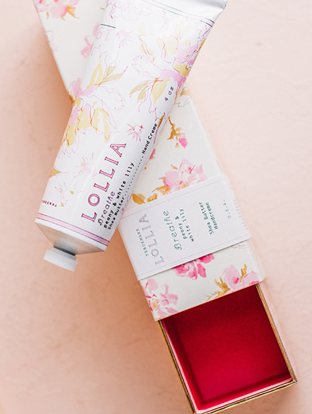 white lily hand cream Lollia Shea Butter Handcreme