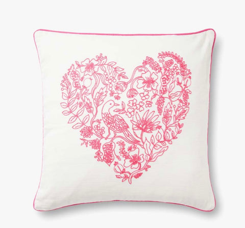 Rifle Paper Co. Pink Heart Pillow