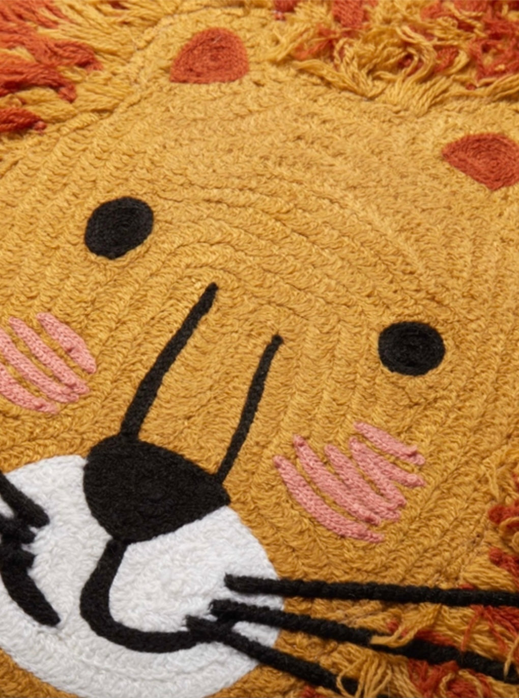 Leo Lion Embroidered Pillow - Thumbnail 2