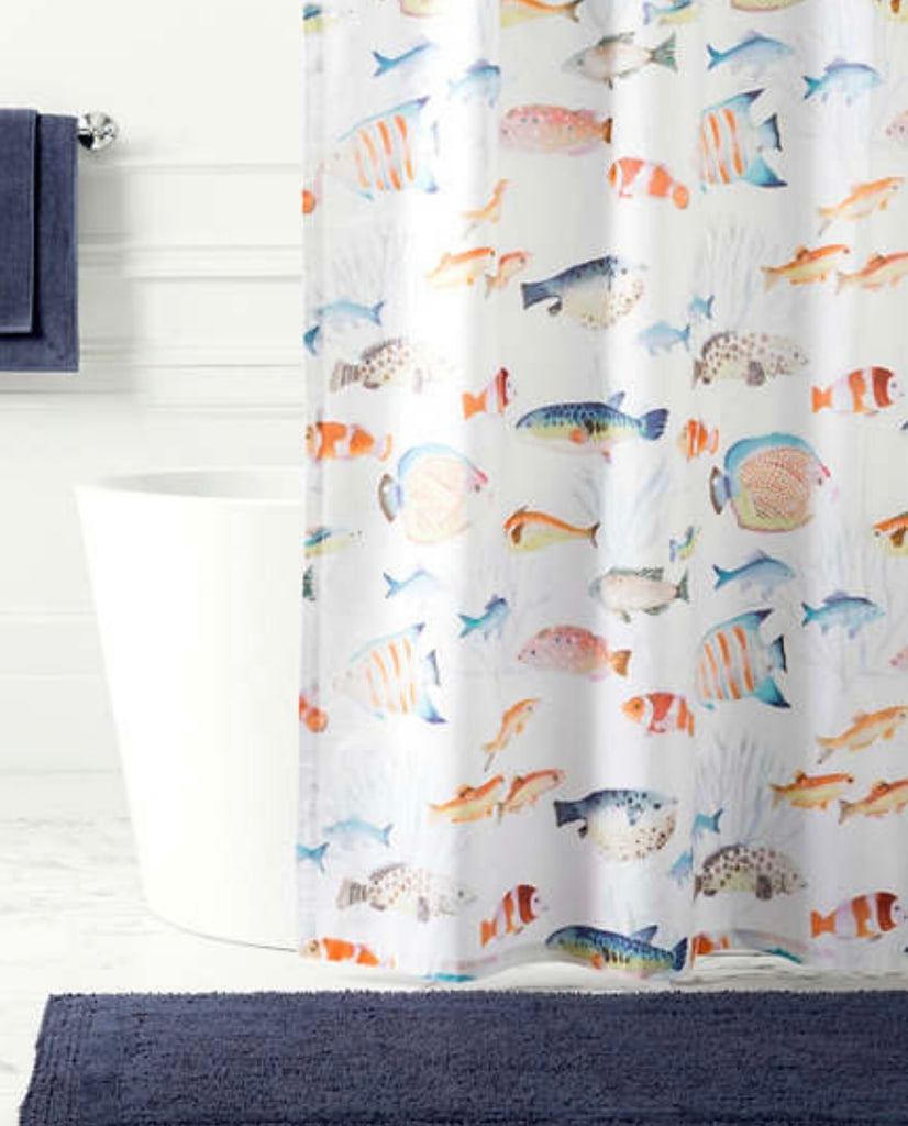 Happy Fish Shower Curtain