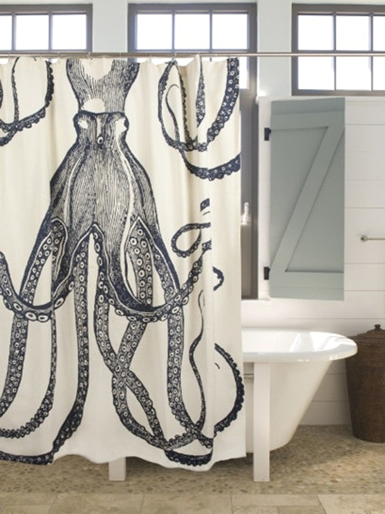 Octopus Ink Shower Curtain